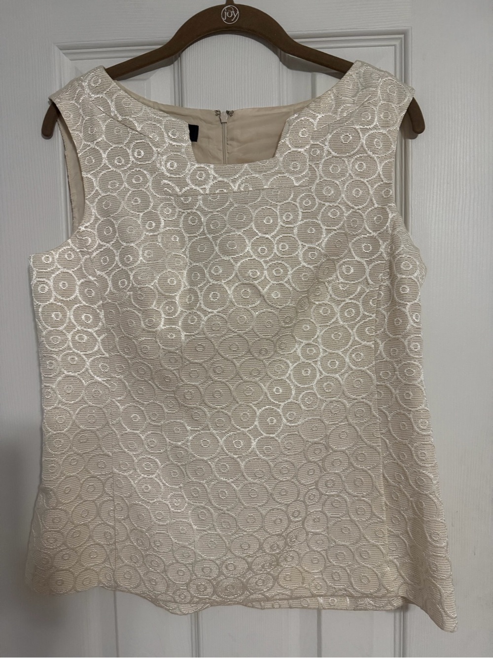 Nine West Cream Sleeveless cream gold elegant sleeveless tank top size 10